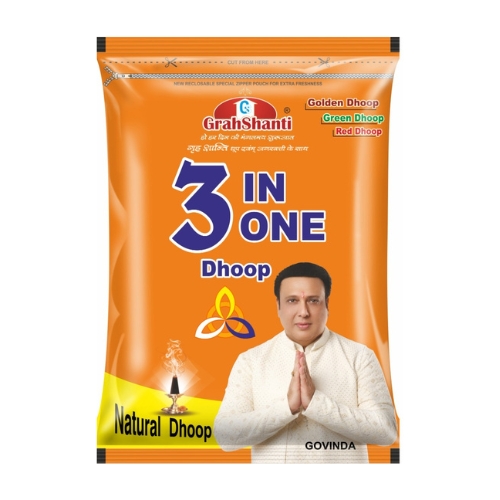 Grahshanti 3 in 1 Dhoop Zipper Pouch (Pack of 8)