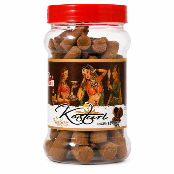 Grahshanti Kasturi Dhoop Cones Jar (Pack of 3)