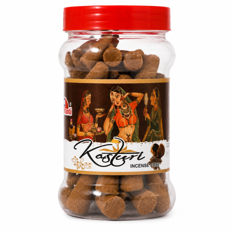 Grahshanti Kasturi Dhoop Cones Jar (Pack of 3)